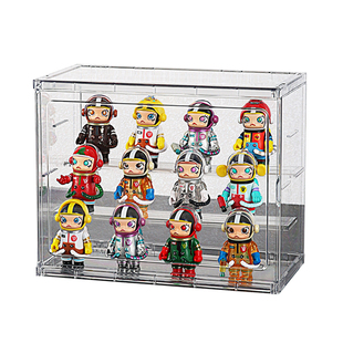 盲盒展示架透明展示柜玩具防尘泡泡玛特手办展示盒积木小摆件盒子