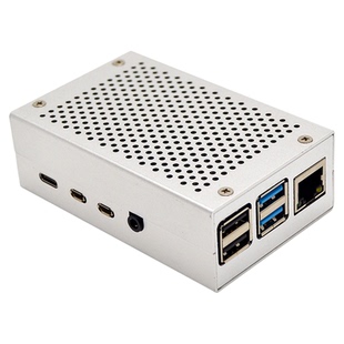 树莓派4代外壳铝合金金属4b+壳+Raspberry Pi4机箱散热盒子配件