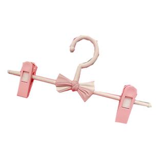 美翻了！儿童少女蝴蝶结家用衣架晾衣夹晾衣架塑料裤架裤夹裙夹