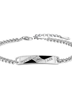 纯银手链999ins小众男款