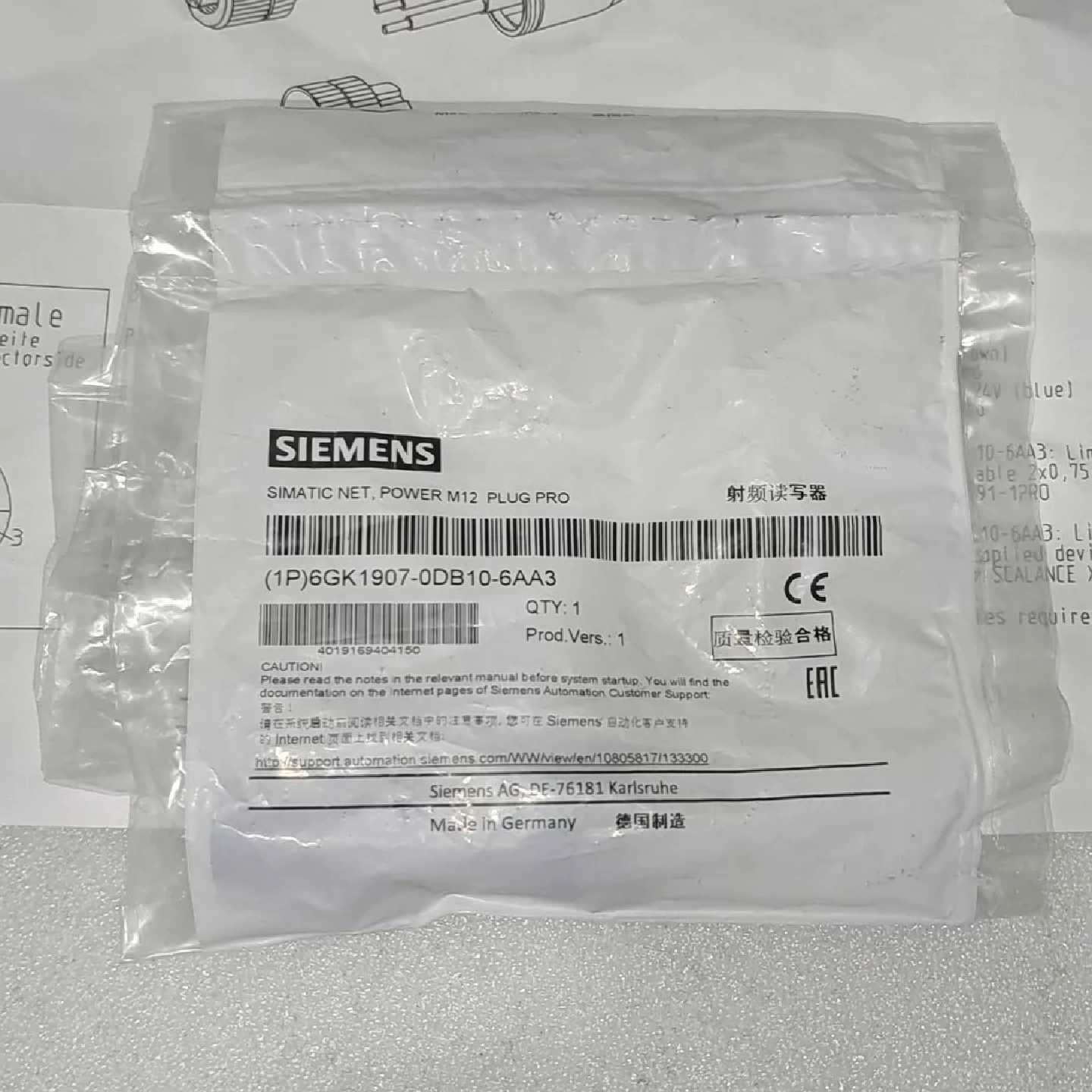 议价全新原装西门子 6GK1907-0DB10-6AA3 工业以太网水晶接头网线