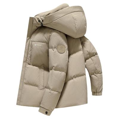 鸭鸭面包羽绒服男短款冬季