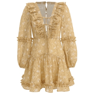 sincethen弗洛里达邂逅法式连衣裙女度假风小个子法式雪纺裙子女