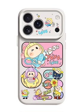 yoyo酱适用苹果17手机壳iPhone18promax液态硅胶16plus新款15可爱14卡通13超火12独特x联名xr磁吸牧羊女air软