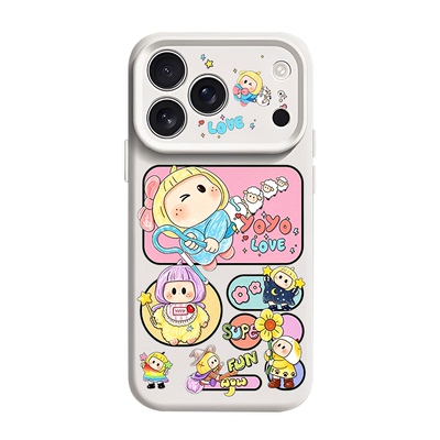 yoyo酱适用苹果17手机壳iPhone18promax液态硅胶16plus新款15可爱14卡通13超火12独特x联名xr磁吸牧羊女air软