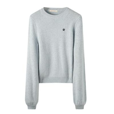 春竹长袖简约风羊绒衫