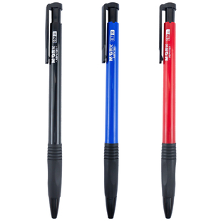 晨光经典PV7501圆珠笔按压式0.7m蓝色老式子弹头办公用顺滑原子笔