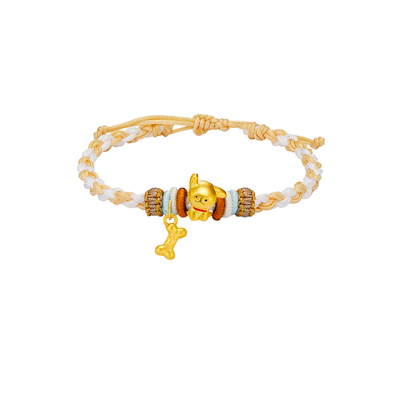 九畴小狗&骨头手绳足金