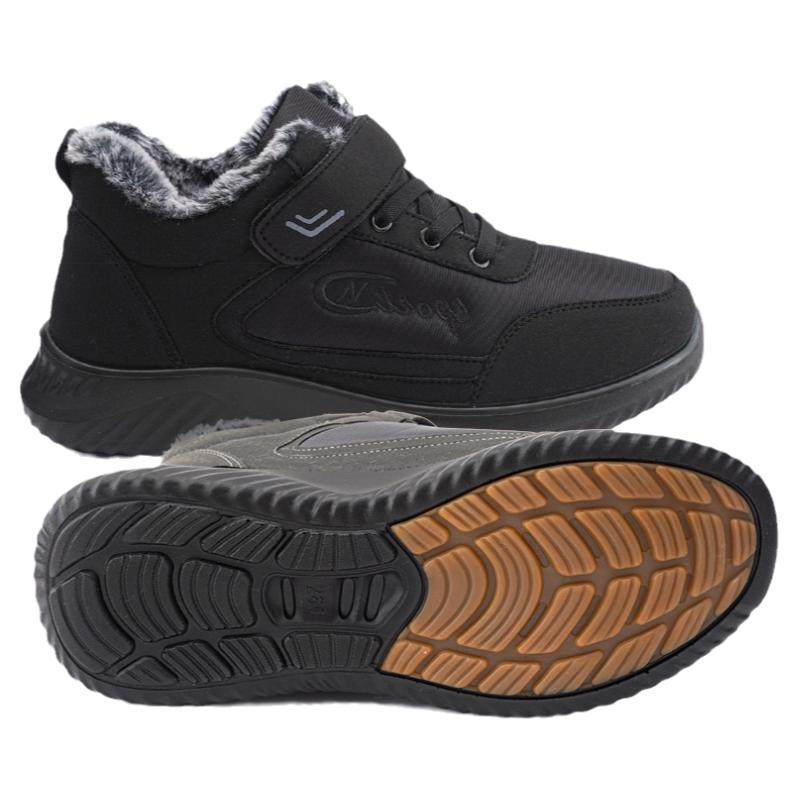 防滑保暖冬季软底爸爸棉鞋加绒男冬老北京爷爷中老年人轻便老人鞋