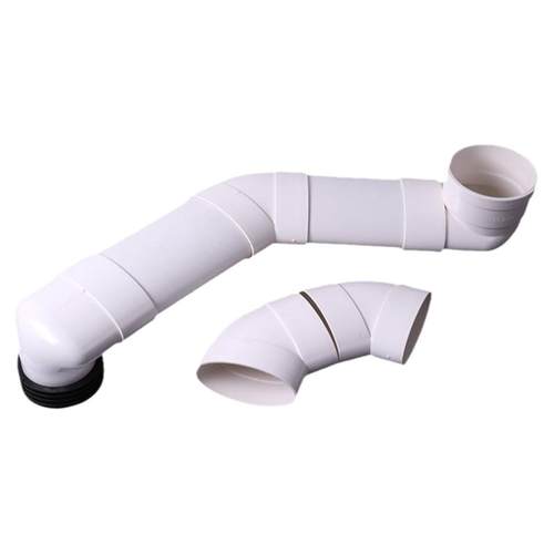 PVC马桶移位器坐便器扁管配件110扁管帽接头直接扁三通扁弯头椭圆