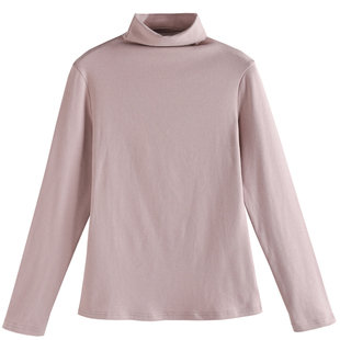 加厚纯棉高领打底衫女内搭秋冬2025新款修身长袖t恤堆堆领上衣