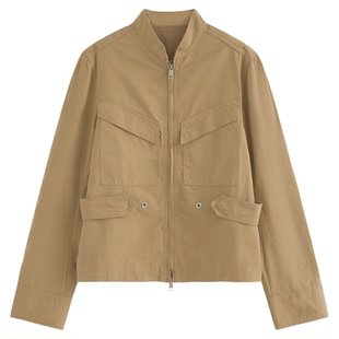 AZure法式复古修身西装温柔气质短风衣外套通勤百搭立领长袖上衣