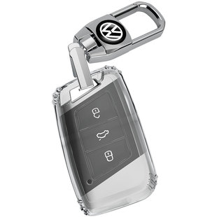 适用2022款大众帕萨特汽车钥匙套21款新迈腾B8全包透明壳CC蔚揽扣