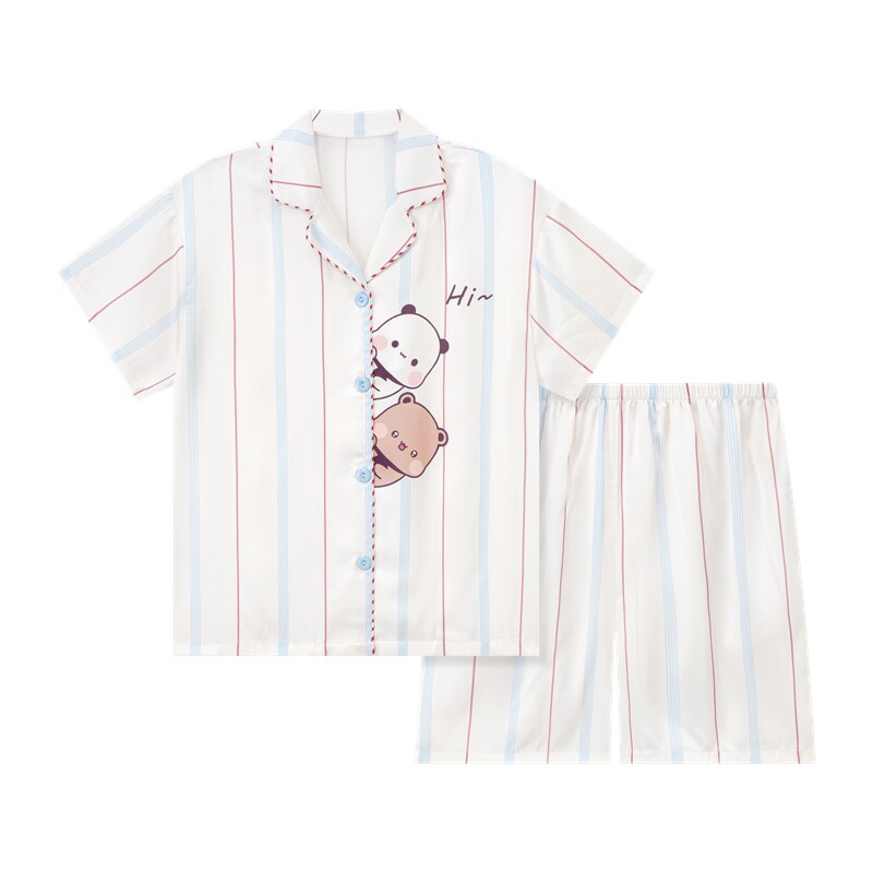 女款夏季冰丝短袖甜美学生家居服