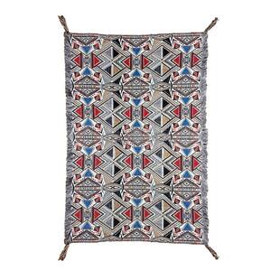 阿叩拉 民族几何图案色织盖毯披肩 山谷少年独立设计师原创男装