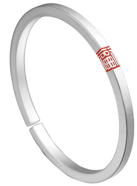 吴越老银铺9999足银福字四方手镯