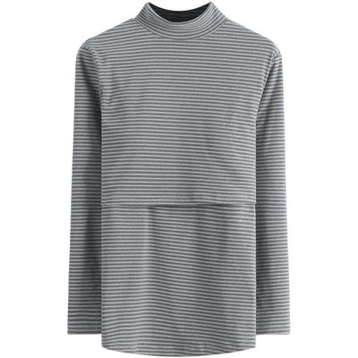 半高领产后喂奶上衣哺乳秋衣怀孕期打底衫自带胸垫孕妇长袖睡衣冬