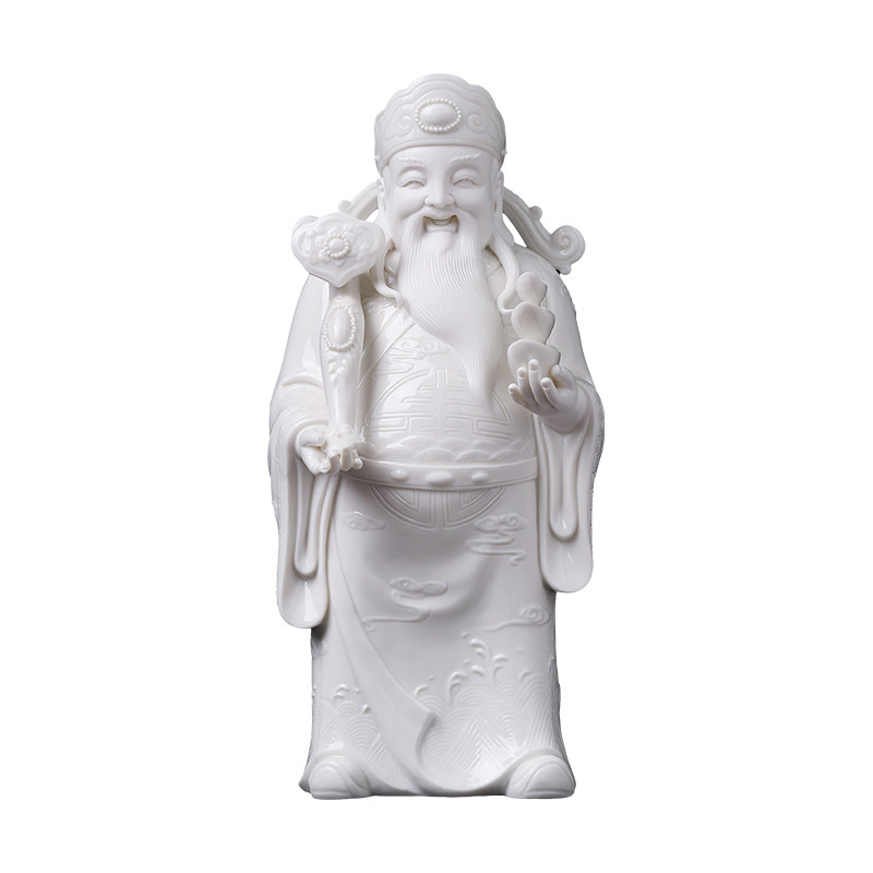 戴玉堂徐才提陶瓷摆件《如意纳宝财神》家用供奉财神爷神像开业礼