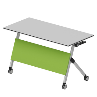 折叠会议桌可移动拼接双人课桌办公室带轮活动长条桌培训桌椅组合