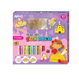AMOS原装进口免烤胶画儿童益智手工DIY玩具女孩礼物涂色填色颜料