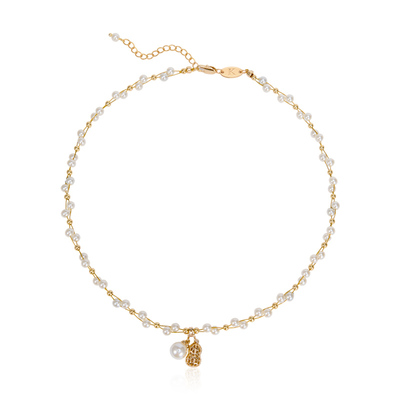 Idokawa好柿花生吊坠珍珠项链女