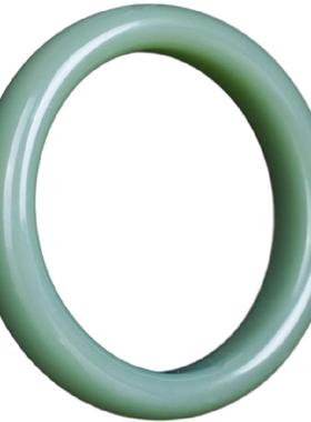 新疆和田且末蓝手镯青海料玉镯子女款手饰富贵平安气质少女贵气款