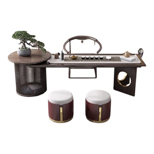 新中式茶桌2026新款高端胡桃木实木茶台茶室客厅家用办公室泡茶桌