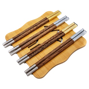 鸡翅木可换头筷子拼接加长商用火锅酒店餐厅筷定制一次性筷子头