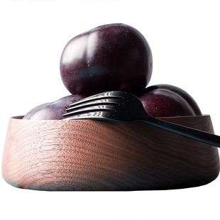 净心钵【不二木作】北美黑胡桃木手工木艺实木碗果盘设计师款木钵