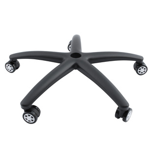 黑色钢制转椅子电脑椅脚游戏椅商办公室座椅五星脚架支架底盘底座