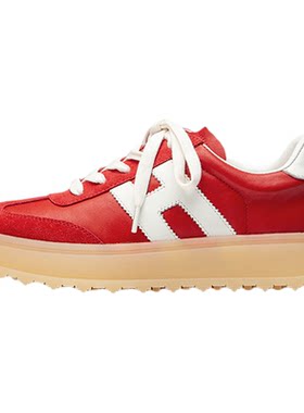 Hongkee/红科鞋子女2025秋季新款厚底德训鞋潮流休闲鞋H815D305