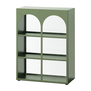 墨绿色拱门置物架 桌面铁制收纳架 ins风杯架 梳妆台化妆品展示架