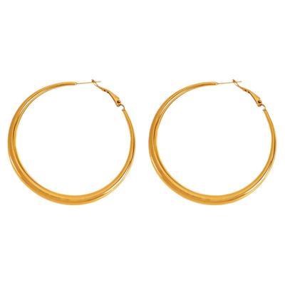 摩登夸张钛钢女钢针不掉色耳环