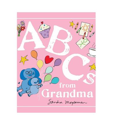 【现货】奶奶的ABC英文儿童自然拼读进口原版书纸板书ABCs from Grandma Sandra Magsamen著Hometown World出版