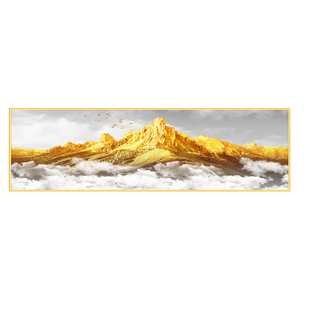 背靠金山自粘墙贴画卧室床头金山壁画办公室客厅沙发背景墙装饰画