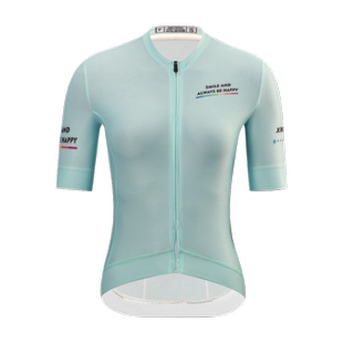 XINTOWN夏季新款青猫语竞技长袖骑行服女套装公路车骑行服女透气