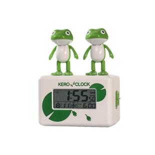 RHYTHM丽声日本小青蛙闹钟学生专用起床神器可爱卡通电子时钟摆件