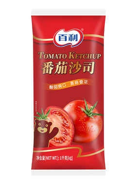 百利番茄酱番茄沙司1kg汉堡薯条炸鸡专用蘸料手抓饼意面商用批发
