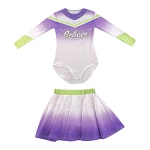 拉拉队演出服竞技比赛服女中小学生运动会健美操花球啦啦操表演服