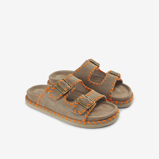 COOLCHAP2025新款弥合时差勃肯鞋女一字拖凉鞋夏百搭时尚凉拖潮流