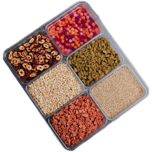 冰粉配料盒商用多格摆摊设备调料盒子大容量八格组合材料调味容器