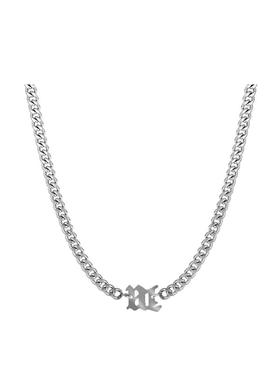 GIZOU正品鹭卓明星同款字母拼接项链男高级感潮流痞帅古巴卫衣链