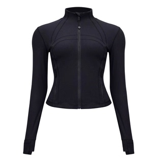lululemon露露乐蒙define短款罗纹立领修身显瘦简约瑜伽外套夹克