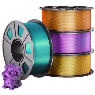 蓝合3D打印耗材PLA丝绸 单双三色混色耗材 丝绸金属色3D打印机器耗材 1kg 适用于拓竹 创想三维