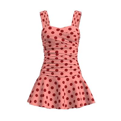 atlanticbeach复古波点女泳装