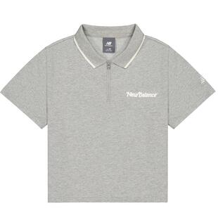 New Balance NB官方正品女短款正肩修身舒适POLO短袖T恤NFF22162