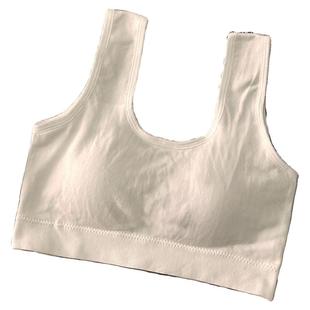 内衣女纯棉无钢圈聚拢一体式固定杯学生运动文胸套装女2023新款