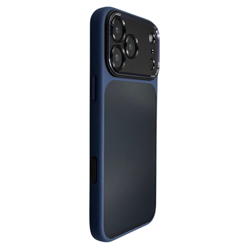 高级透黑适用iphone17手机壳深蓝色苹果17promax保护壳air金属镜头16超好看15奢华14防摔13简约plu