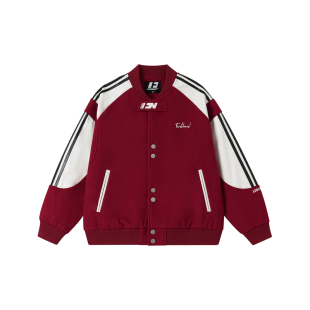 FORNINES拼接撞色微短款棒球服男款潮牌情侣装夹克2025秋冬外套女