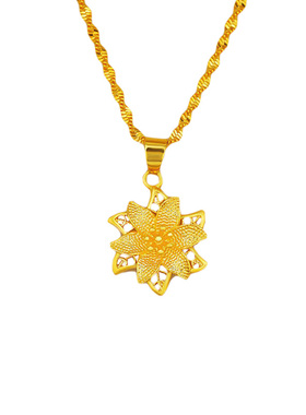 仿真黄金项链套装戒指指环项坠